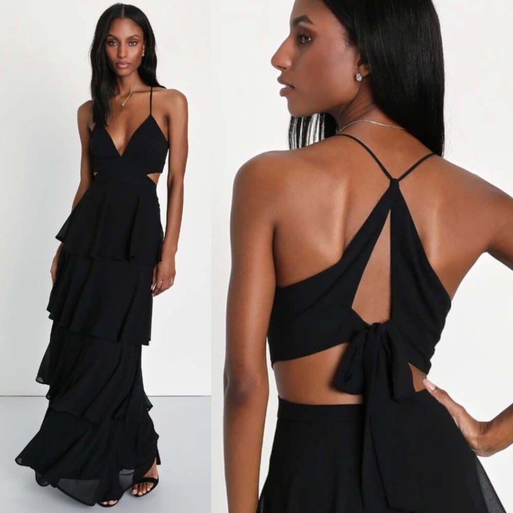 Lulus Tier and now Black Maxi Dress